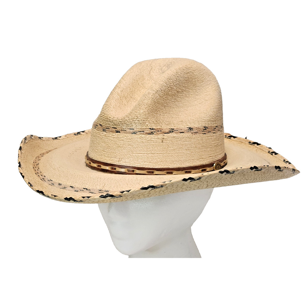 Alamo Hats Authentic Neveda Rattlesnake Palm Gus Crown Cowboy Hat 6 3/4 15X
